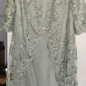Lace sage dress